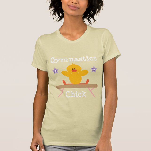 Camiseta T-shirt do pintinho da ginástica (Frente)