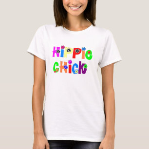Camiseta T-shirt do pintinho do Hippie das mulheres