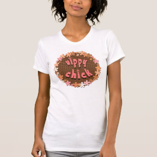 Camiseta T-shirt do pintinho do hippy