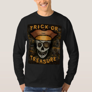 Camiseta T-shirt do pirata do Dia das Bruxas da doçura ou