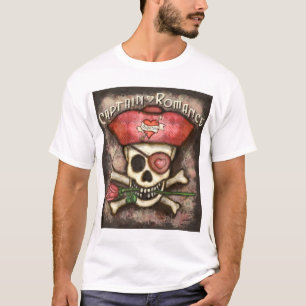 Camiseta T-shirt do pirata do dia dos namorados dos homens