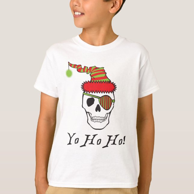 Camiseta T-shirt do pirata do papai noel (Frente)