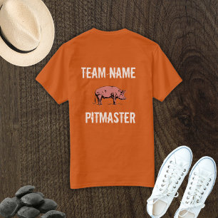 Camiseta t-shirt do Pitmaster da Equipe Personalizada de CH