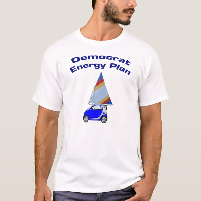 Camiseta T-shirt do plano da energia de Democrata (Frente)