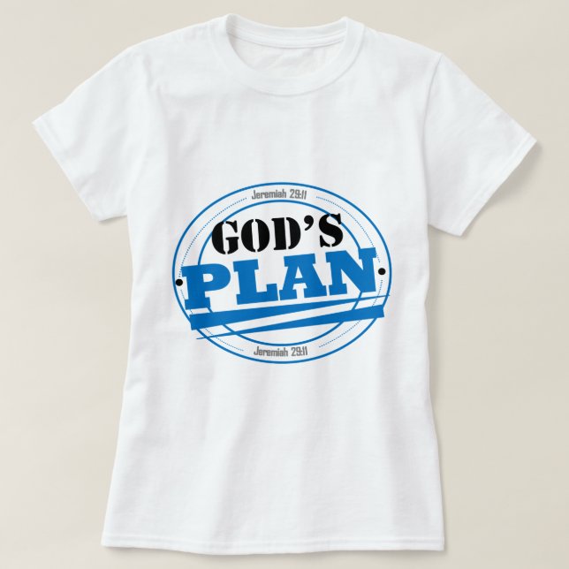 Camiseta T-shirt do plano do deus (Frente do Design)