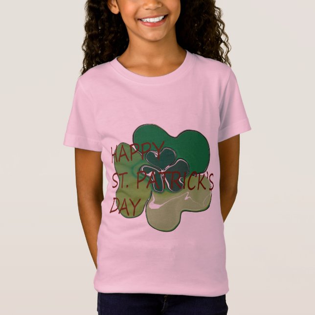 Camiseta T-shirt do plissado das meninas (Frente)