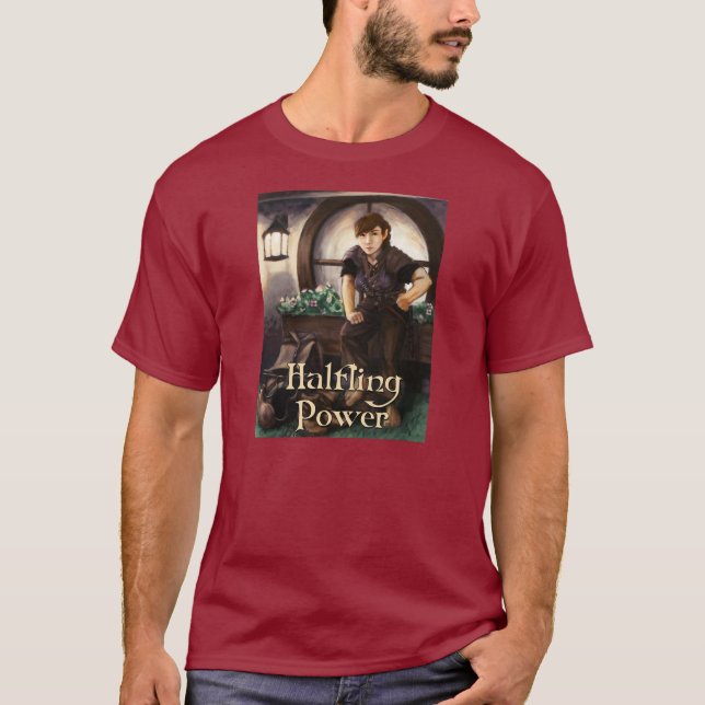 Camiseta T-shirt do poder de Halfling (Frente)