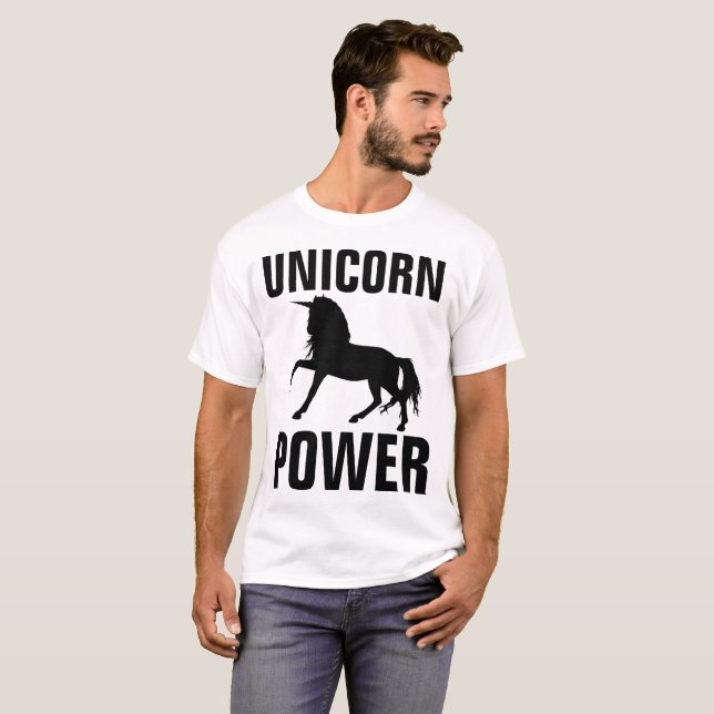 Camiseta T-shirt do PODER do UNICÓRNIO (Frente Completa)