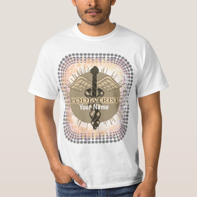Camiseta t-shirt do podiatra Caduceus (Frente)