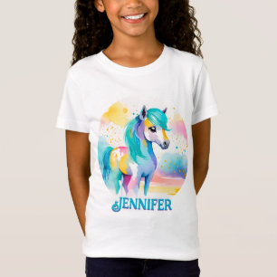 Camiseta T-Shirt do Pôneo Espirituoso Personalizado Colorid