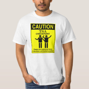 Camiseta T-shirt do ponto de verificação do cuidado TSA