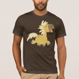 Camiseta T-shirt do Pony de Cartoon Rindo