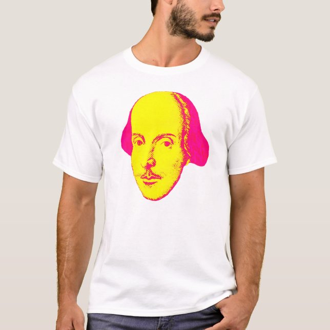 Camiseta T-shirt do pop art de William Shakespeare (Frente)