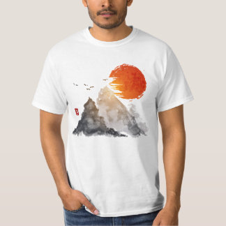 Camiseta T-shirt do por do sol da montanha