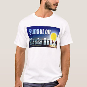 Camiseta T-shirt do por do sol da praia do Siesta