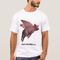 T-shirt do porco do vôo