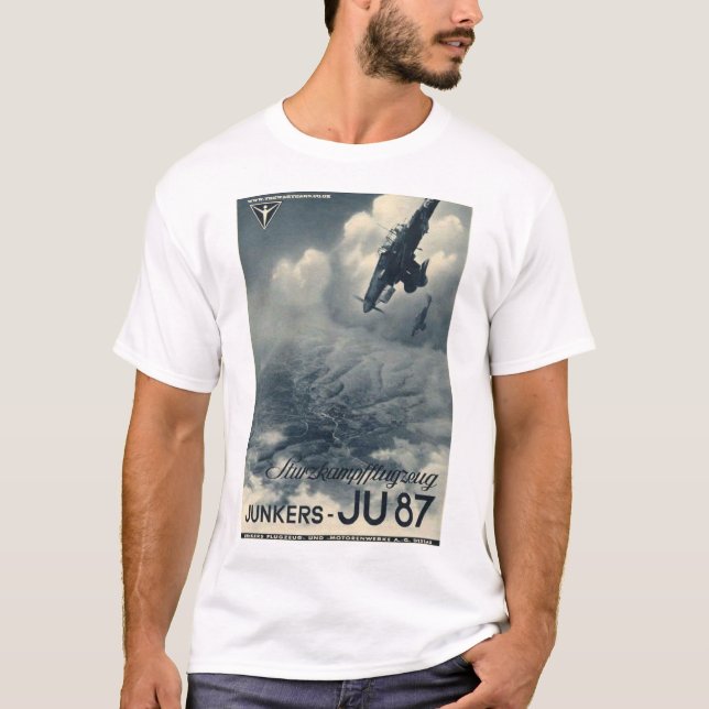 Camiseta T-shirt do poster dos Junkers Ju-87 Stuka (Frente)