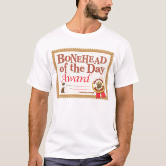 Camiseta T-shirt do prêmio do Bonehead