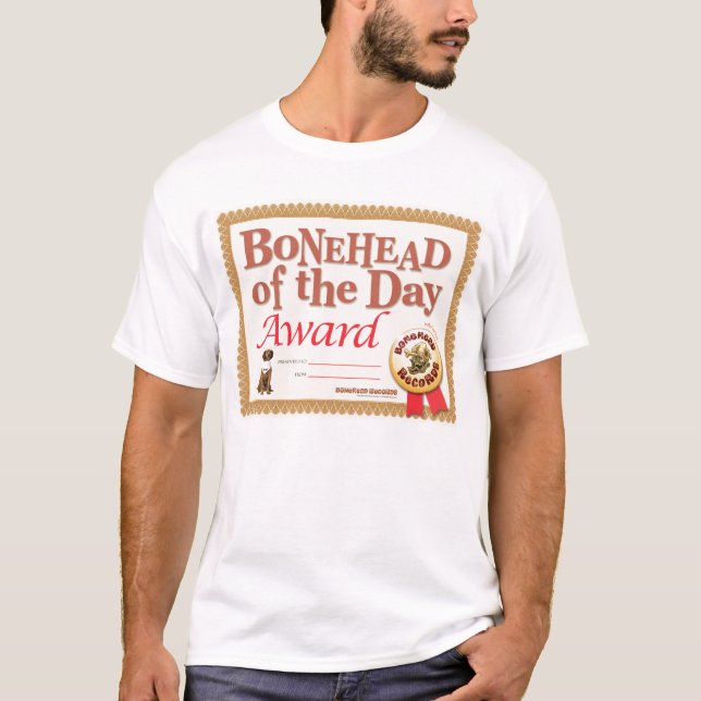 Camiseta T-shirt do prêmio do Bonehead (Frente)
