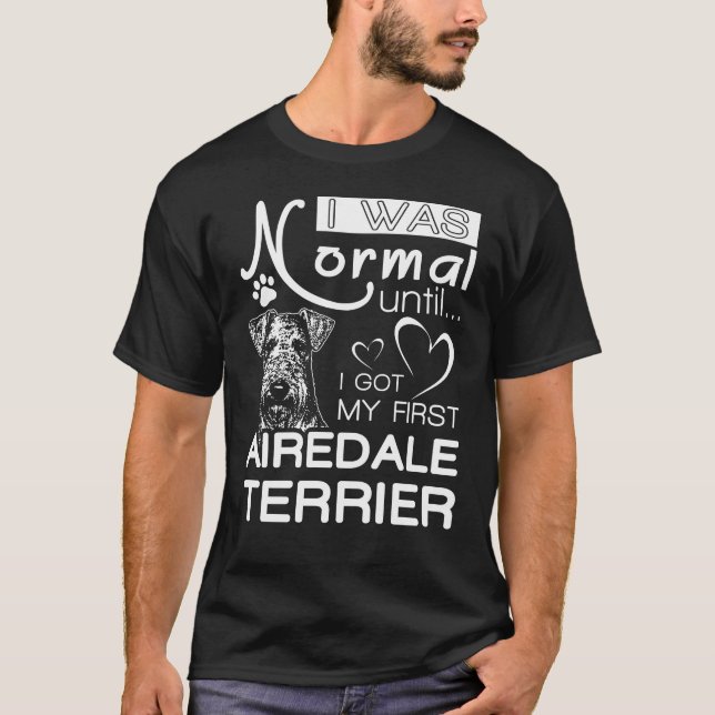 Camiseta T-shirt do presente de Airedale Terrier para (Frente)