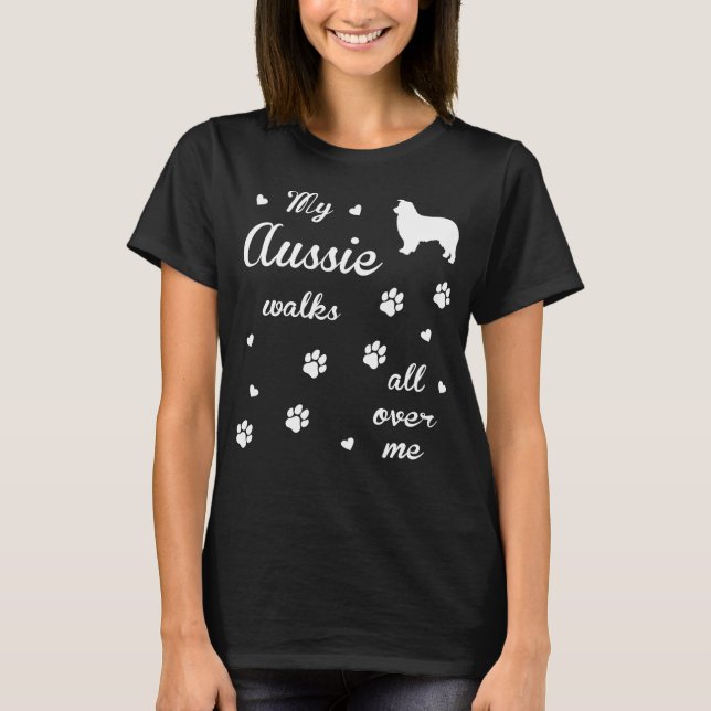 Camiseta T-shirt do presente de Aussiedoodle para amantes (Frente)