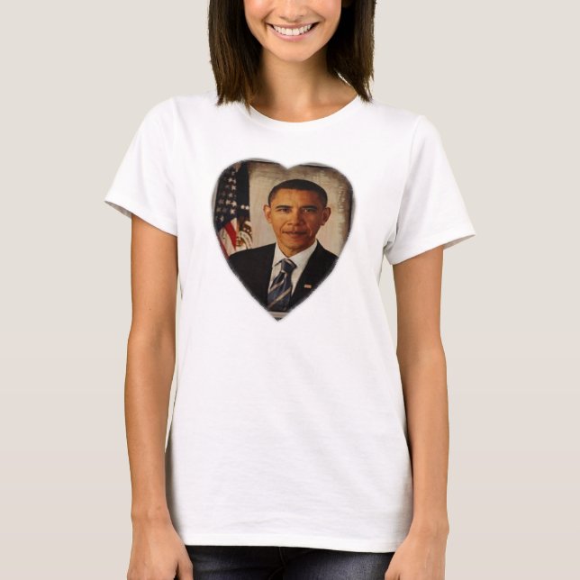 Camiseta T-shirt do presidente Barack Obama (Frente)
