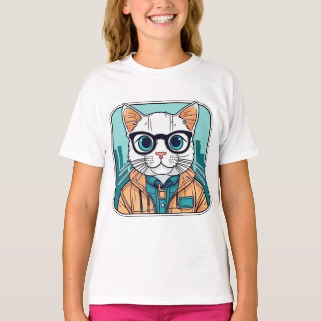 Camiseta T-shirt do professor Whiskers (Frente)