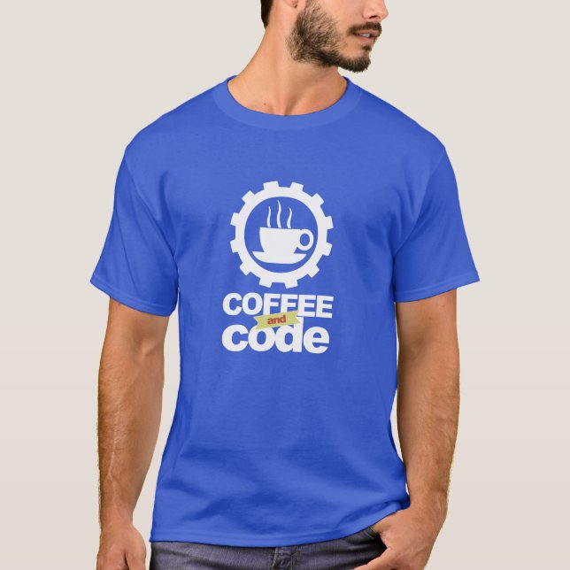 Camiseta t-shirt do programador: café e código (Frente)