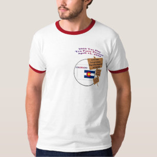 Camiseta T-shirt do protesto do tea party do dia do imposto