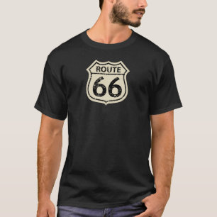 Camiseta T-shirt do PROTETOR do BEGE da ROTA 66 dos homens
