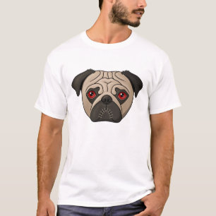 Camiseta T-shirt do Pug do zombi