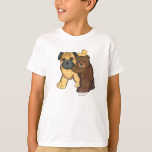 Camiseta T-shirt do Pug e do urso