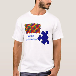 Camiseta T-shirt do quebra-cabeça da consciência do autismo