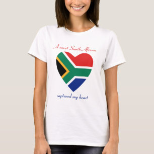 Camiseta T-shirt do querido da bandeira de África do Sul