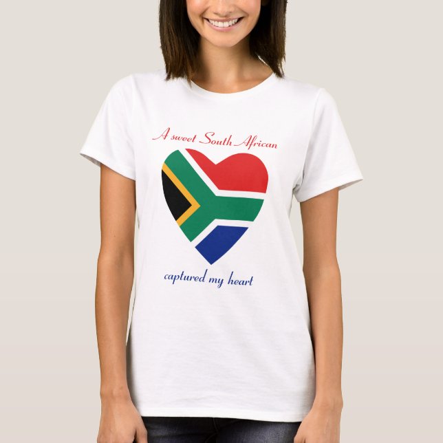 Camiseta T-shirt do querido da bandeira de África do Sul (Frente)