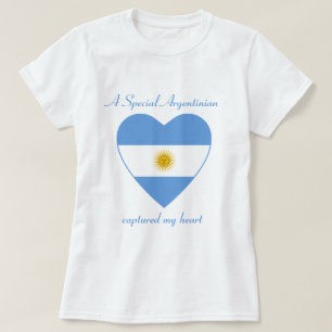 Camiseta T-shirt do querido da bandeira de Argentina