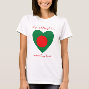 Camiseta T-shirt do querido da bandeira de Bangladesh