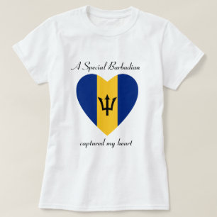 Camiseta T-shirt do querido da bandeira de Barbados
