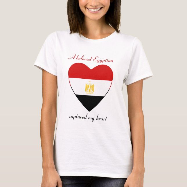 Camiseta T-shirt do querido da bandeira de Egipto (Frente)
