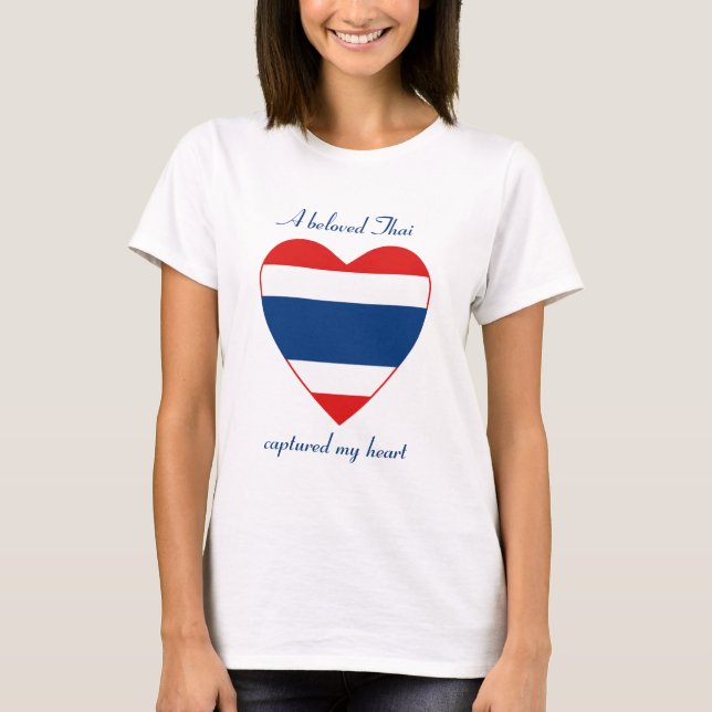 Camiseta T-shirt do querido da bandeira de Tailândia (Frente)