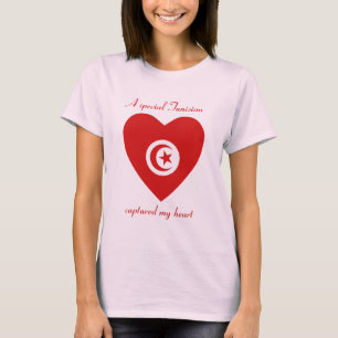 Camiseta T-shirt do querido da bandeira de Tunísia