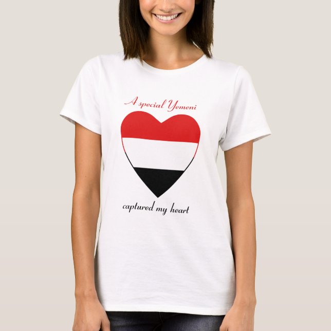 Camiseta T-shirt do querido da bandeira de Yemen (Frente)