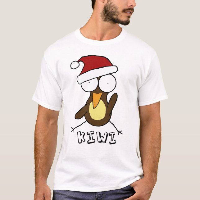Camiseta T-shirt do quivi do papai noel de Brown (Frente)