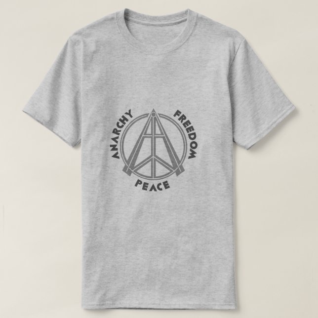 Camiseta T-shirt do Raglan da anarquia & da liberdade & da (Frente do Design)