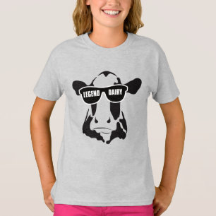 Camiseta T-shirt do Raglan da leiteria da legenda