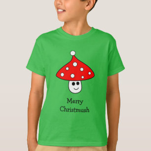 Camiseta T-shirt do Raglan do cogumelo do chapéu do papai