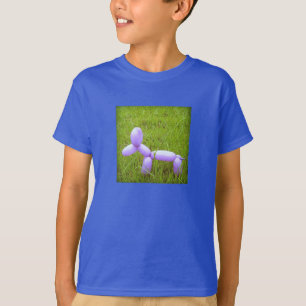 Camiseta T-shirt do Raglan do miúdo do cão do balão
