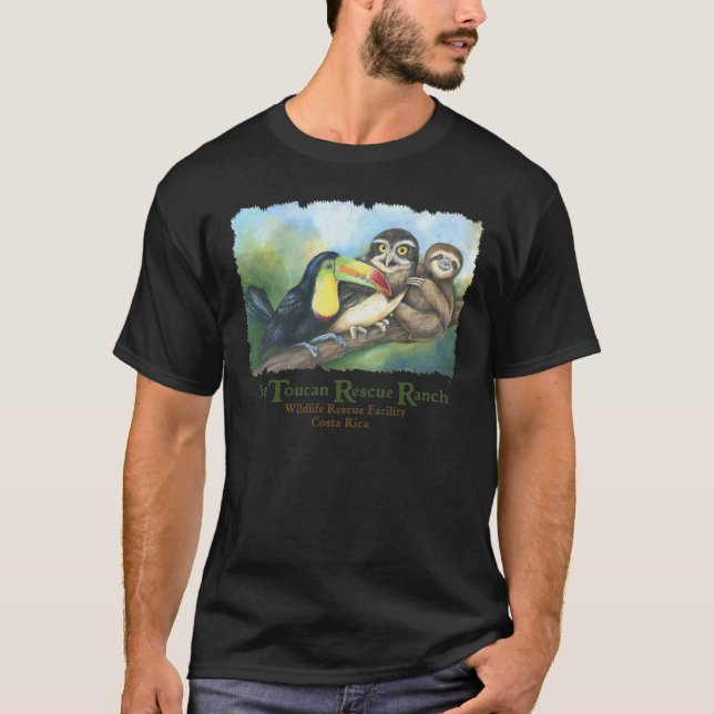 Camiseta T-shirt do rancho do salvamento de Toucan (Frente)