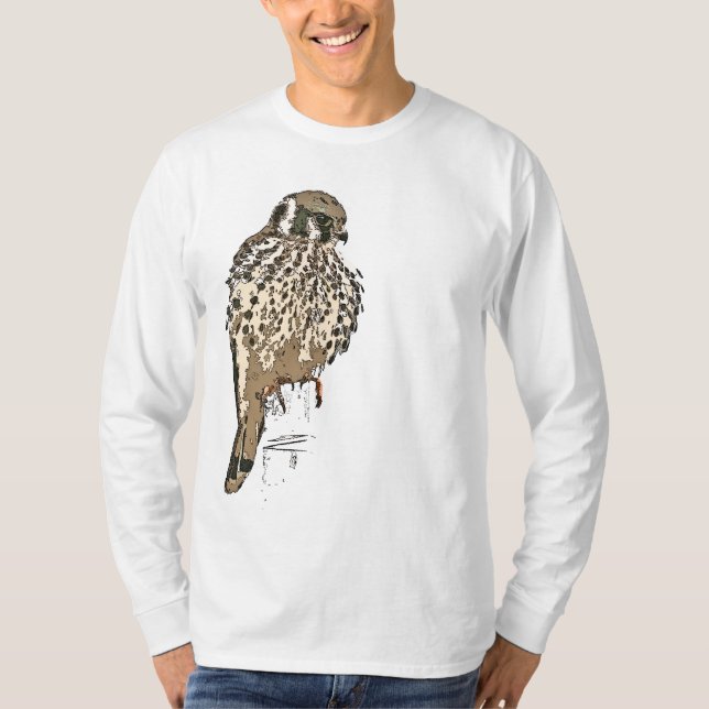 Camiseta T-shirt do raptor do Kestrel (Frente)
