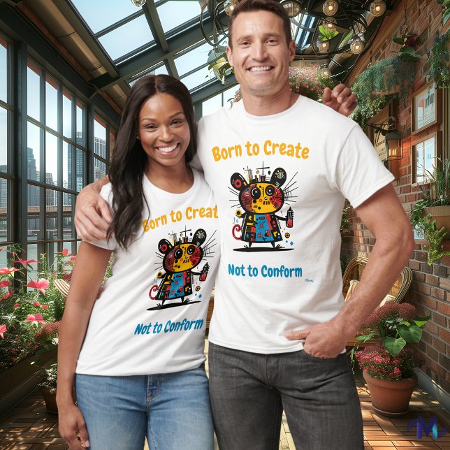 Camiseta T-Shirt do Rato de Grafite Vibrante abstrato (Criador carregado)